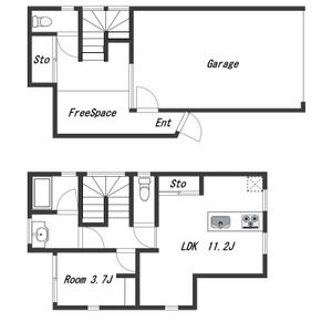 (仮称)Garagehouse3の間取り
