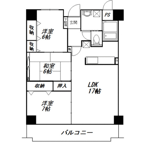 アトラクトマンショントムロの間取り