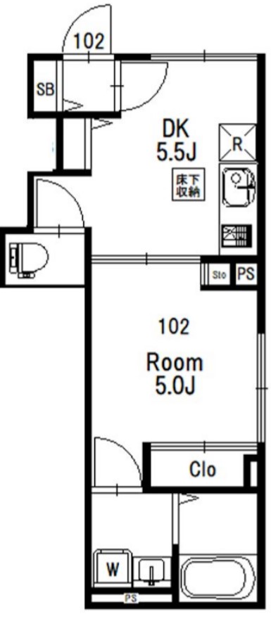 (仮)さいたま市浦和区仲町4丁目MSの間取り