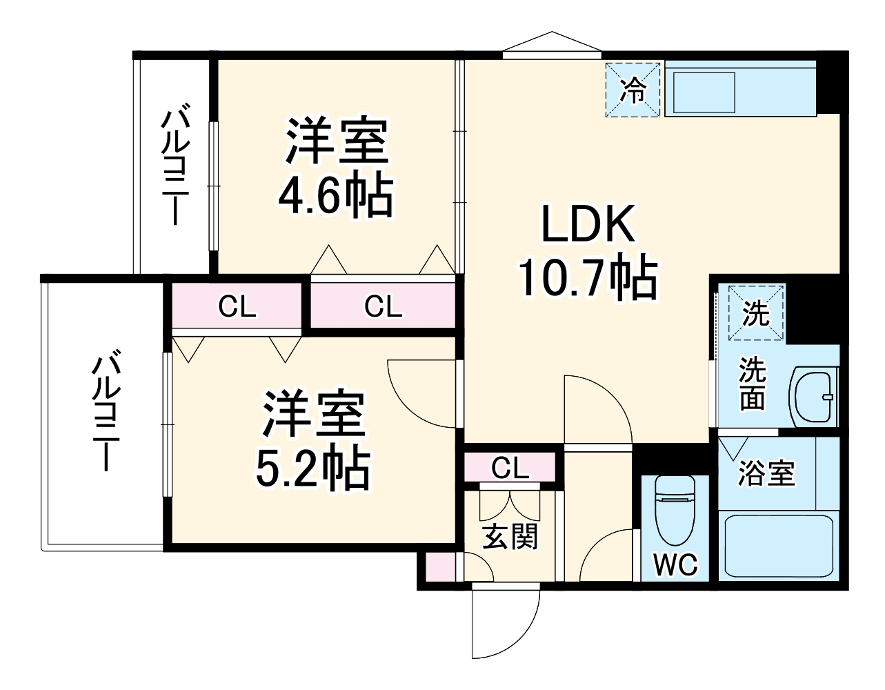 クリエオーレ秦町の間取り