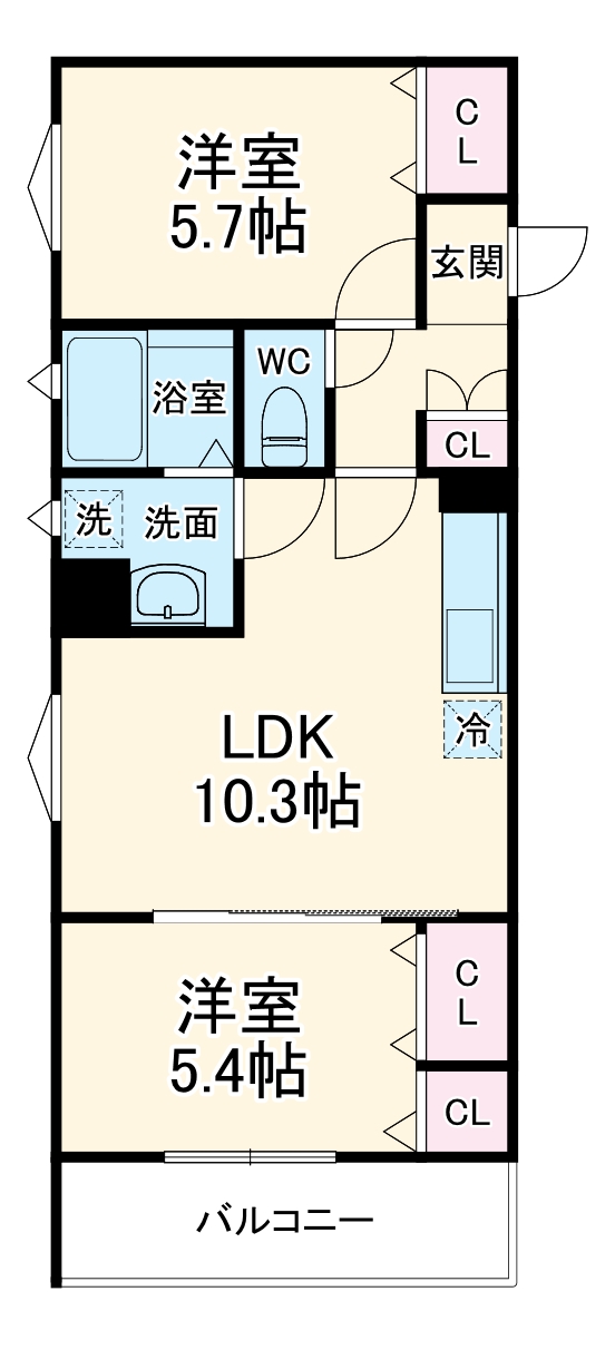 クリエオーレ秦町の間取り