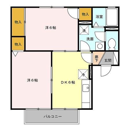 ルナヴェールAの間取り