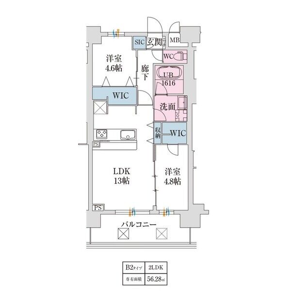 スプランディッド難波VIIの間取り