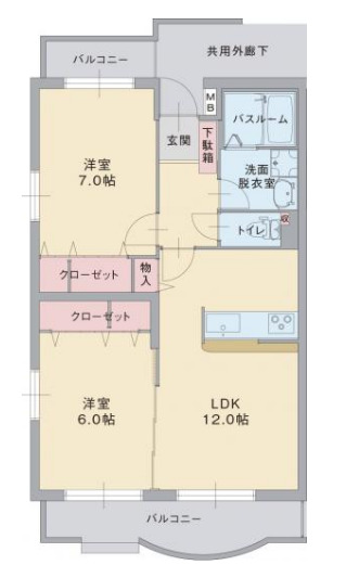 ベアテスPTMⅡの間取り