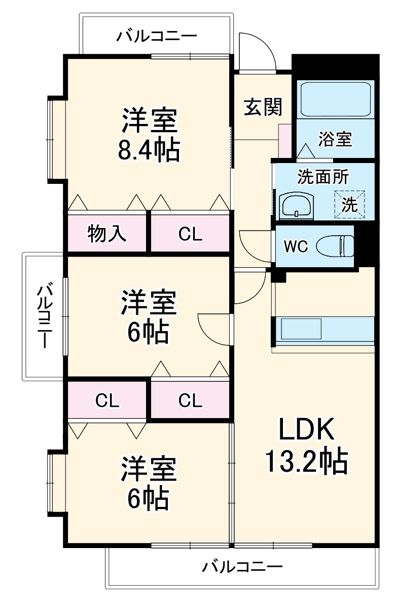 Land Mark 玉垣の間取り