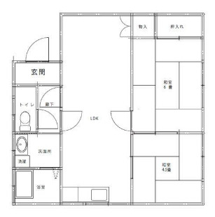 桔梗ハイツ第2の間取り