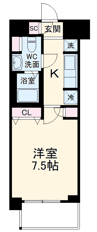 大倉山の完工年月(2006年12月)築の賃貸マンションの間取り