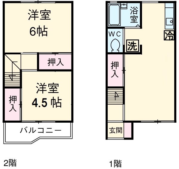 EDO・コーポラスA館の間取り