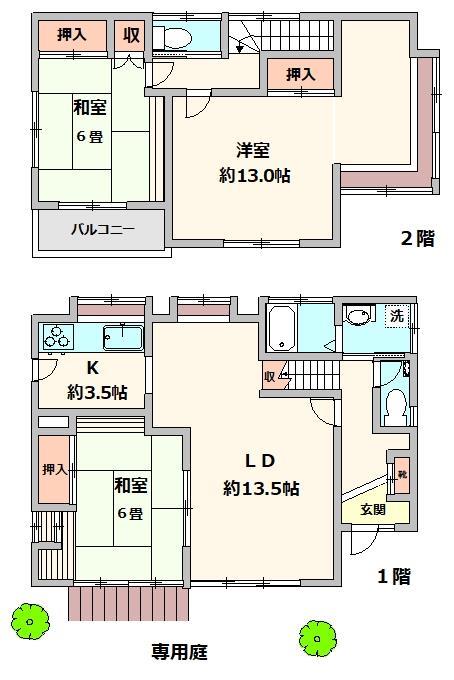 平岡様戸建の間取り