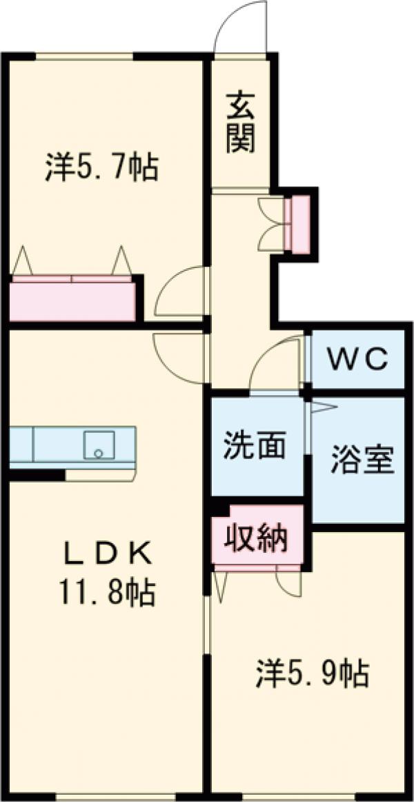 リラフォートAの間取り