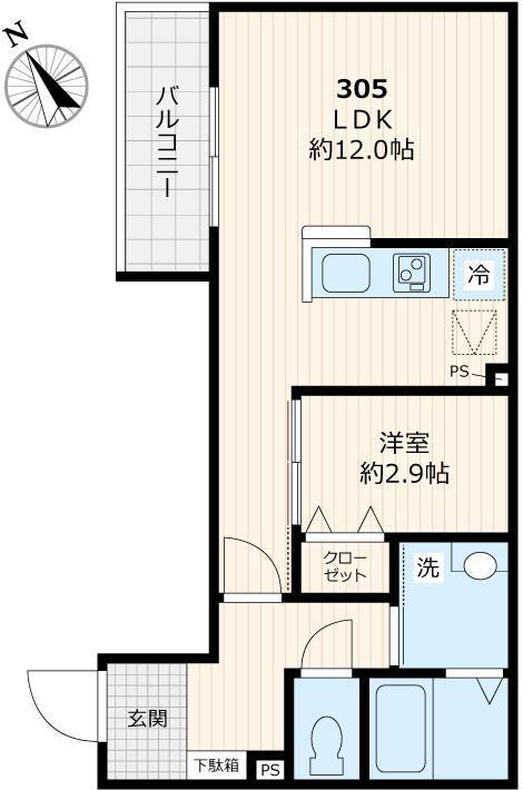 立石の完工年月(2022年3月)築の賃貸アパートの間取り