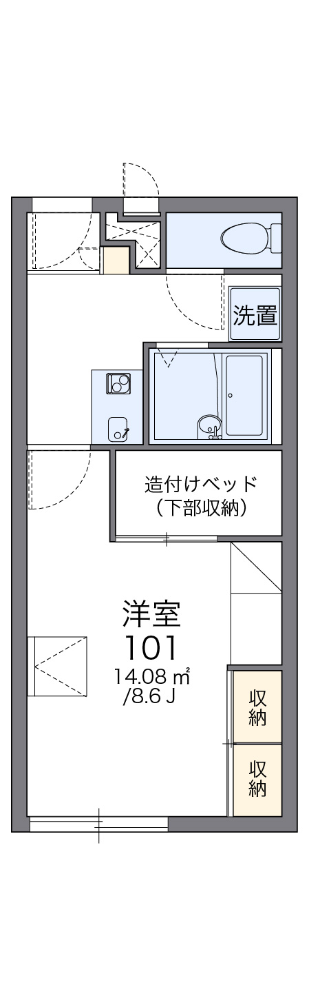 レオパレスカズⅠの間取り