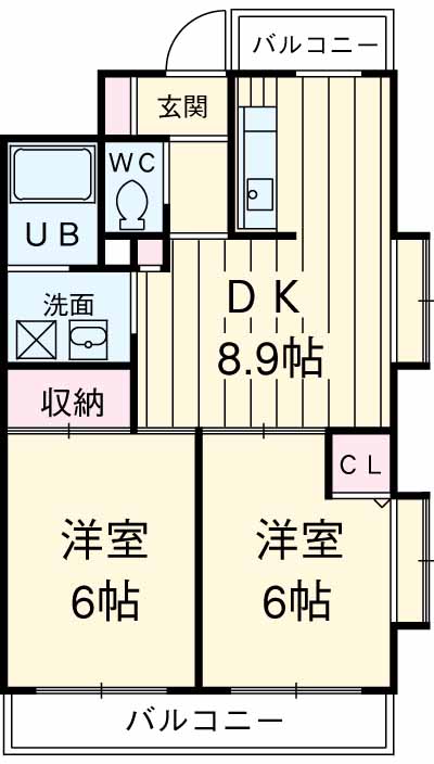 アサヒハイツ東葛西Ⅱの間取り