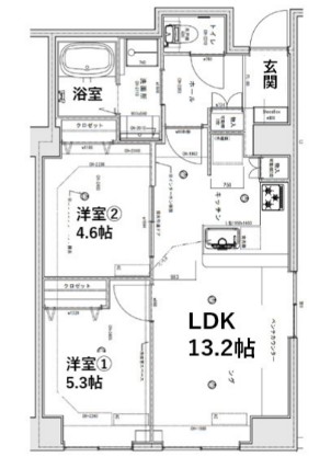 シティコート目黒4号棟の間取り