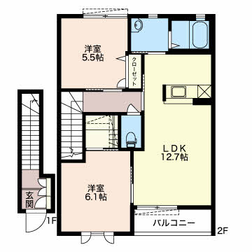 ソレイユBの間取り