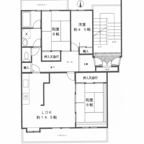 森の里くすのき台4号棟の間取り