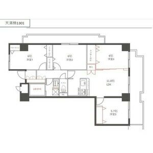 インプルーブ天満橋の間取り