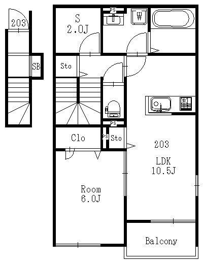 (仮)草加市吉町5丁目APの間取り