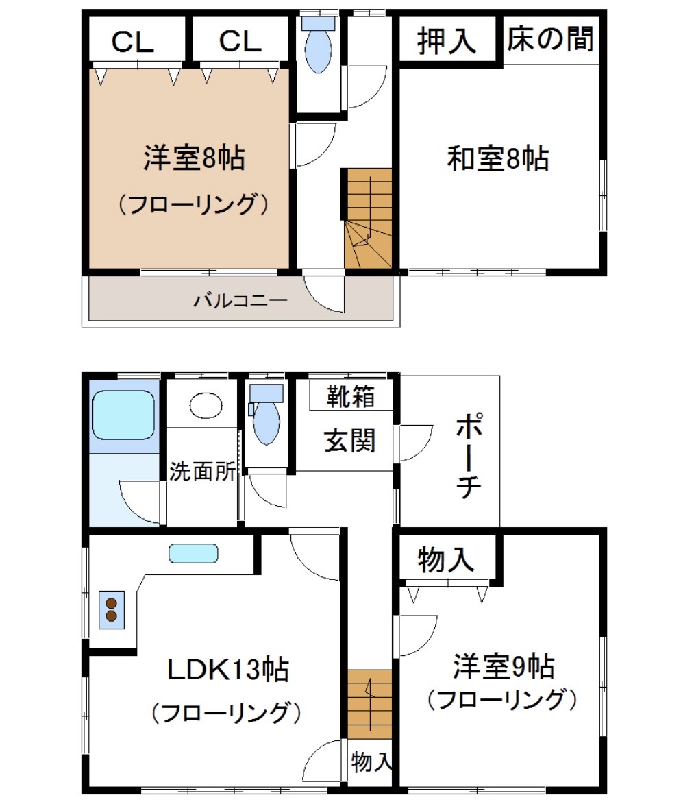 藤代駅近、ペット飼育可能な一戸建ての間取り