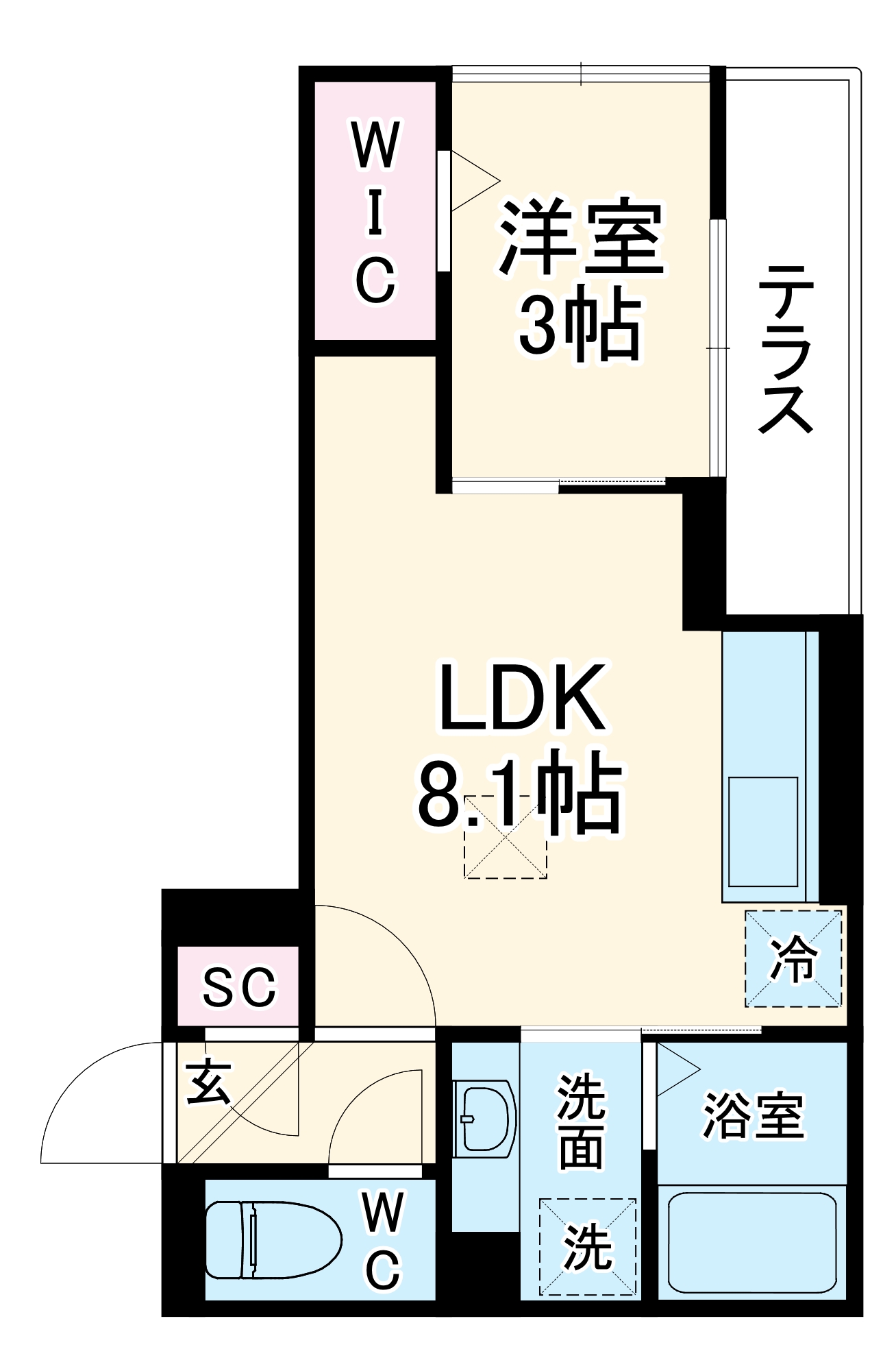 D Paina西寺尾の間取り