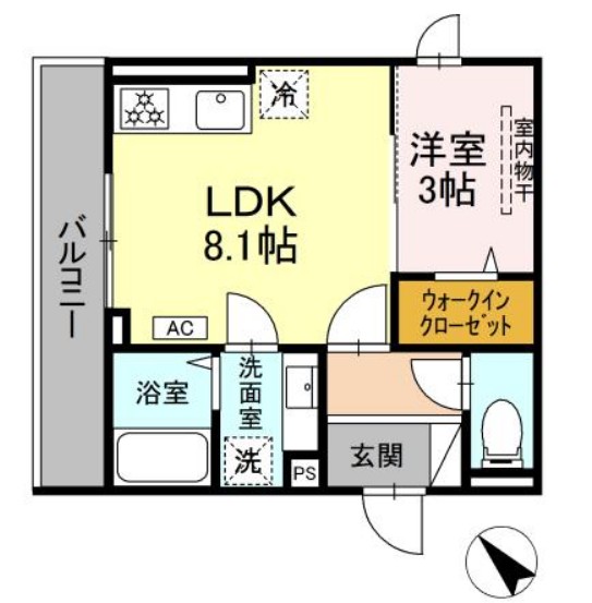 D Paina西寺尾の間取り