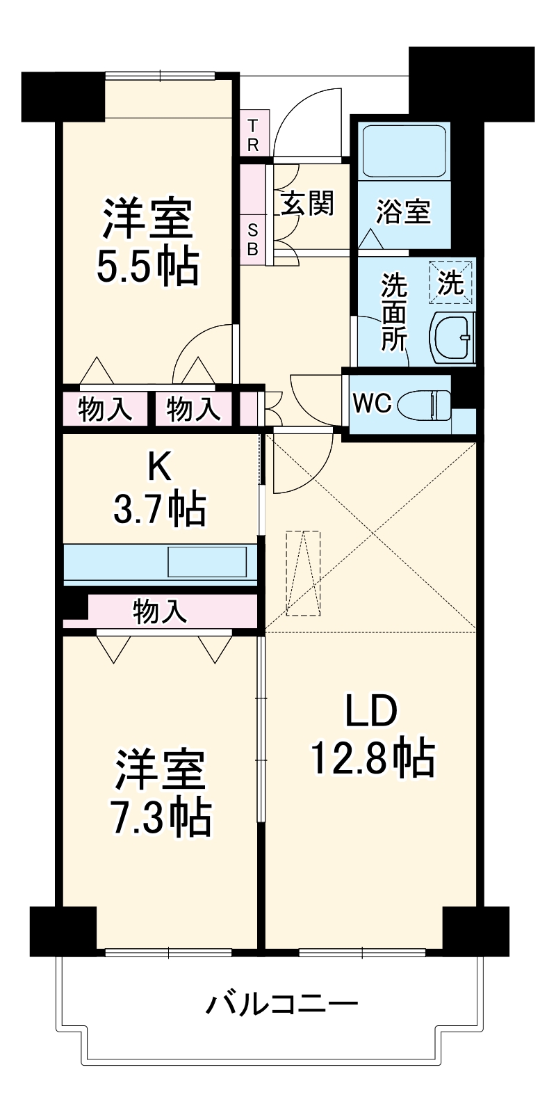 コーポレート草加旭町1号棟の間取り