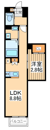 西つつじケ丘の完工年月(2018年2月)築の賃貸アパートの間取り