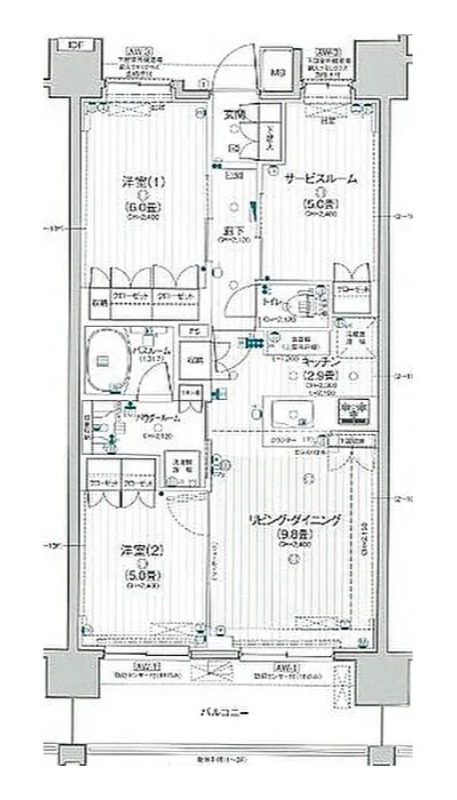 パレステージ平塚の間取り
