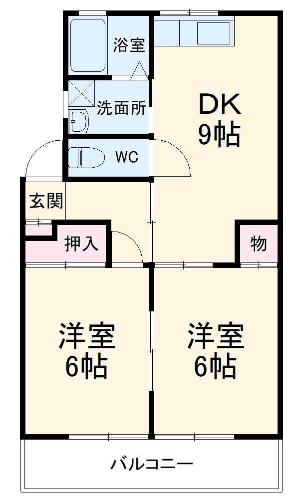 金明ハイツの間取り
