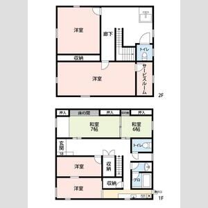 掛川市弥生町貸家の間取り