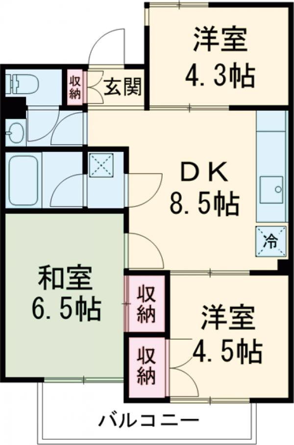 ウエストサイドマンションの間取り