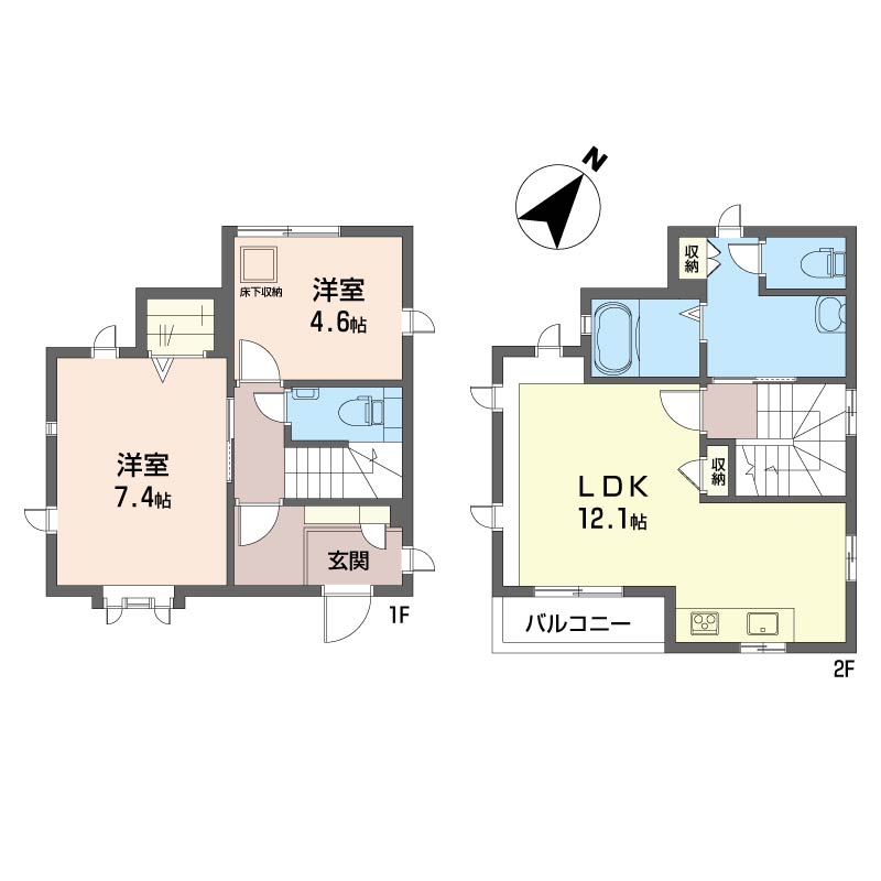 藤沢市西富二丁目戸建 Bの間取り