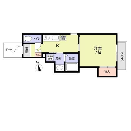 フラットKの間取り