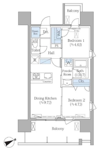 PRIME SQUAREⅢの間取り