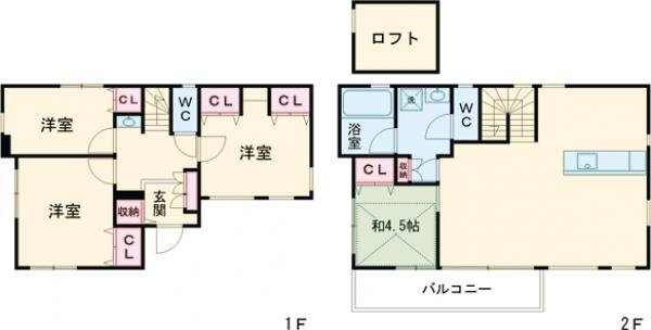 南荻窪1丁目戸建の間取り