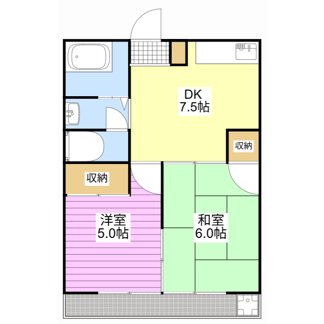 新川ハイツの間取り