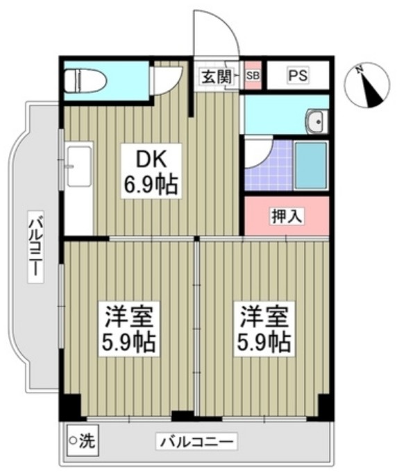 鳩ケ谷ヒルズの間取り