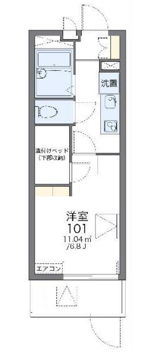 レオパレスドエル 別所の間取り