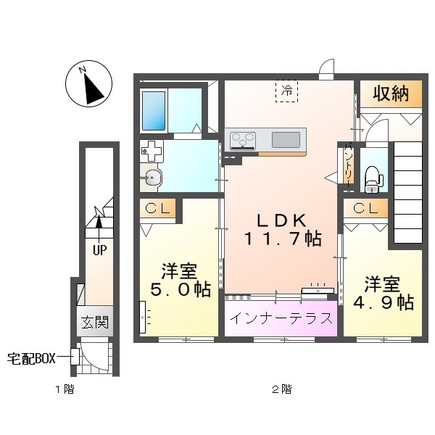 仮)清須市花水木新築アパートの間取り