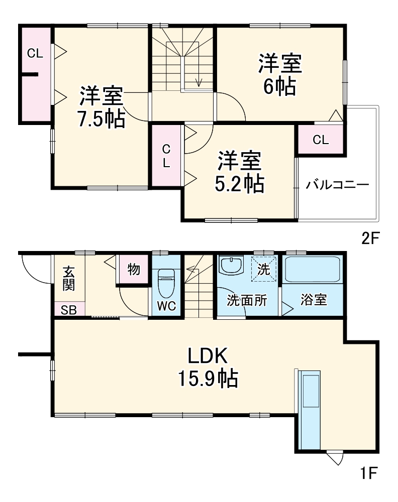 加島新田屋敷戸建の間取り