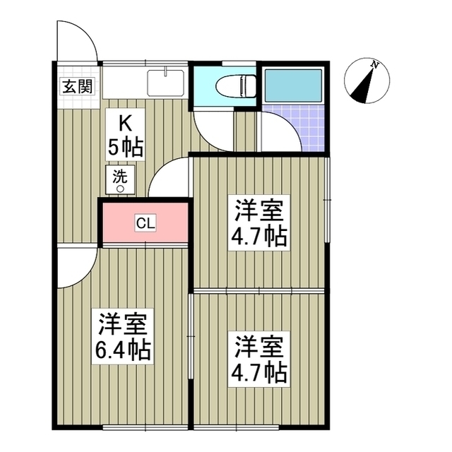 リブレス桐生堤町Bの間取り