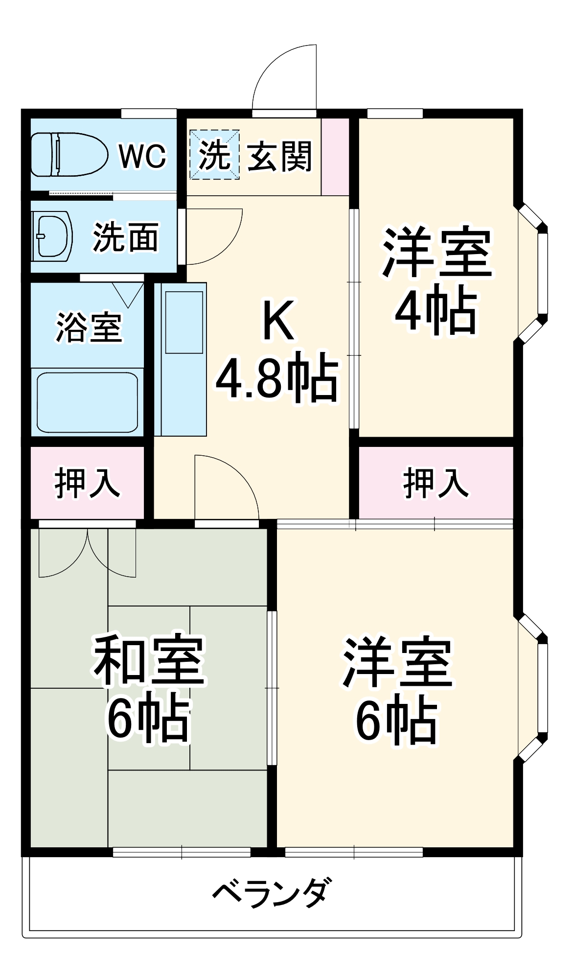 丸高ハイツの間取り