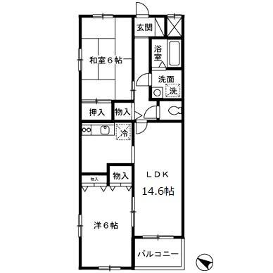 シルクトゥリー Aの間取り