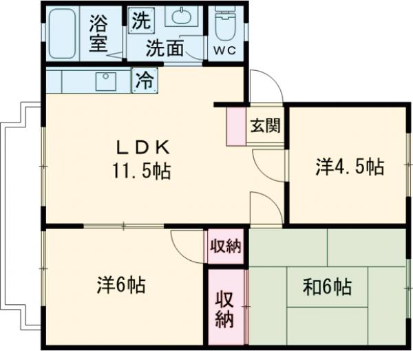 ファミリーハイツカワイBの間取り