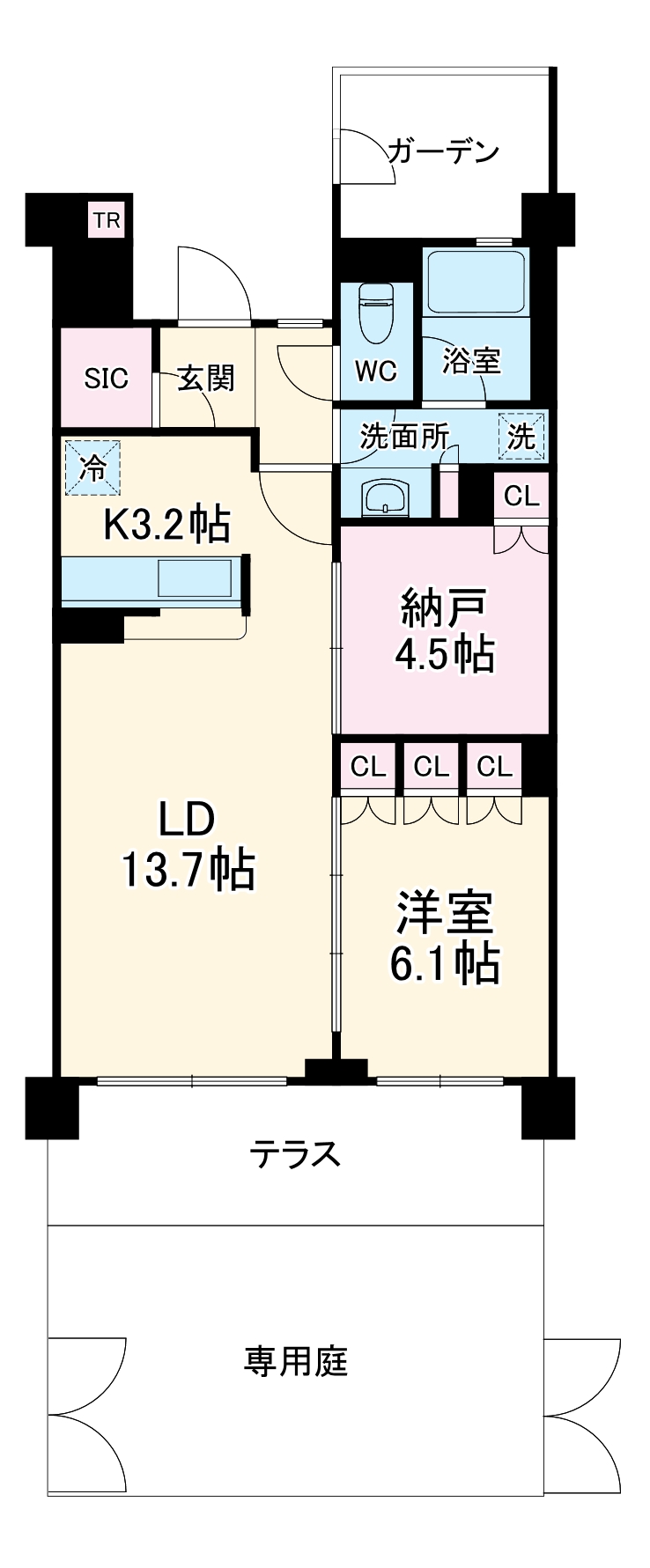 ブローテ大倉山の間取り