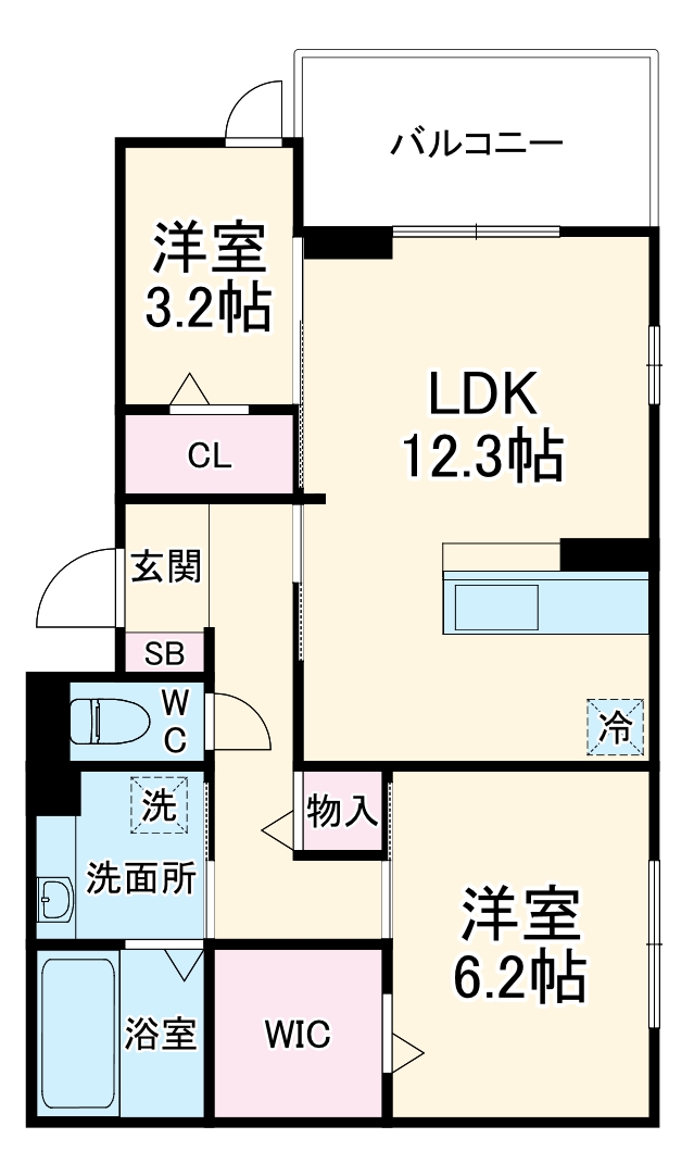 エイペックス大師堂前の間取り