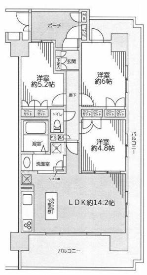 アイディーコート本厚木シティーゲートの間取り
