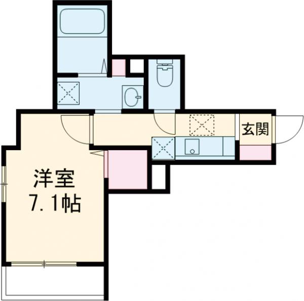 東四つ木の完工年月(2023年3月)築の賃貸マンションの間取り