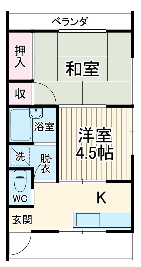 弥生荘の間取り
