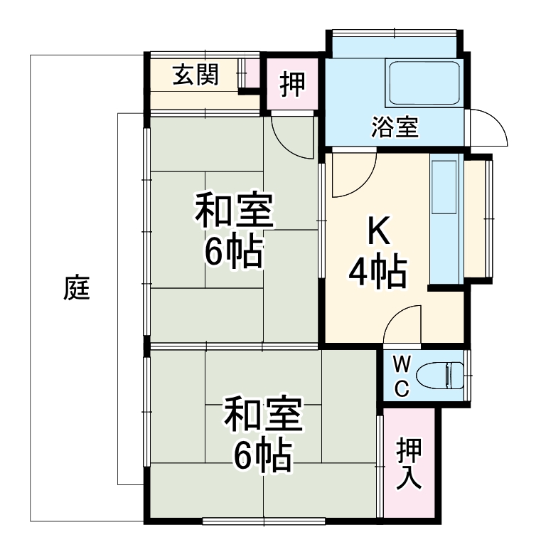 遠部貸家の間取り